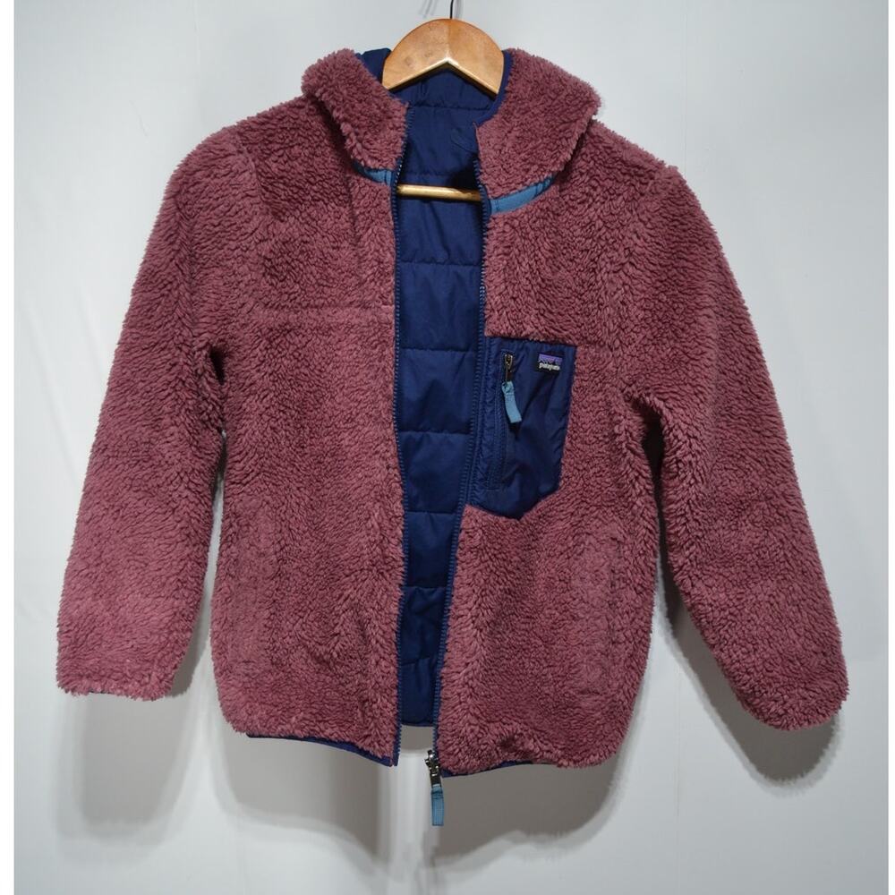 Patagonia Girl's Reversable Ready Freddy Hoody Jacket Kids Med 10 Full Zip - Picture 6 of 10